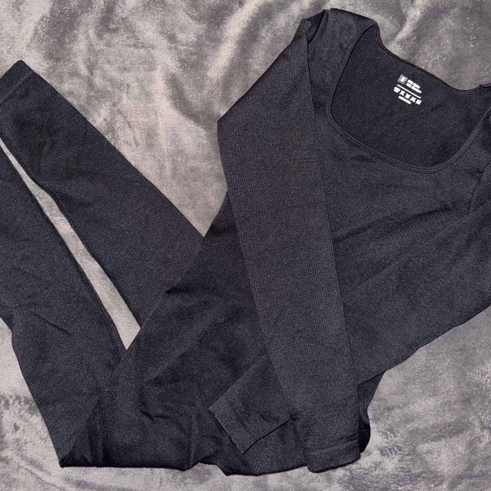 Black Sporty Ribbed Jumpsuit